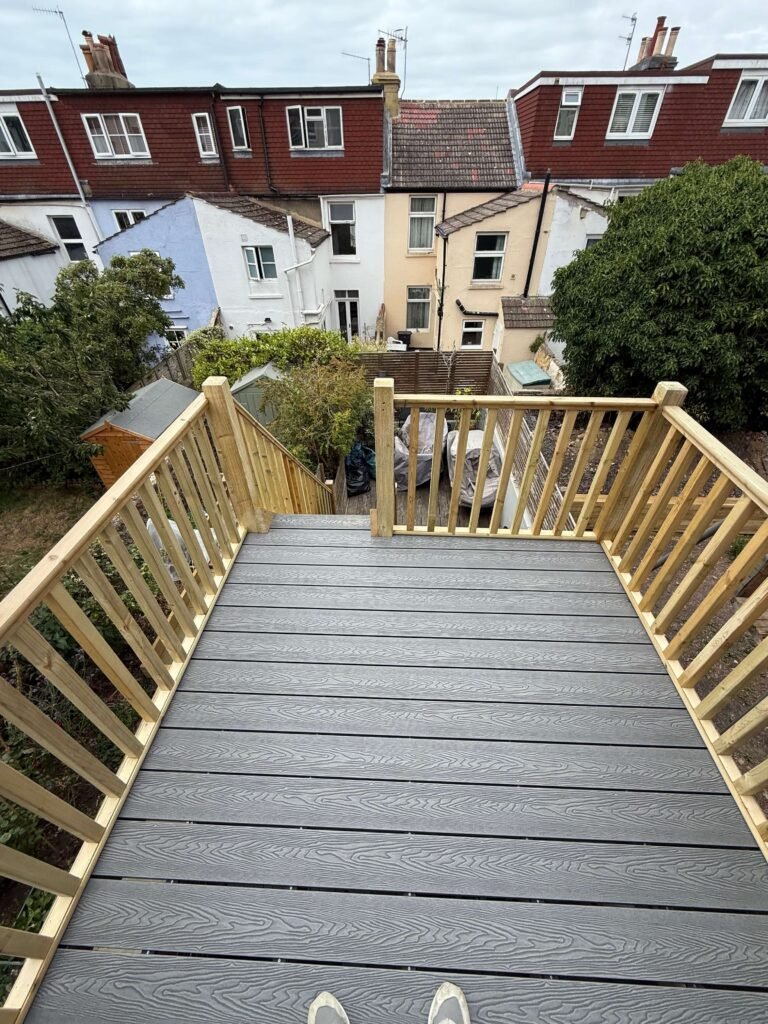 High-quality garden decking in modern or traditional styles installed by Procut Carpentry.