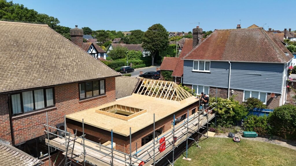 Expertly crafted hand cut roof showcasing traditional carpentry skills by Procut Carpentry.