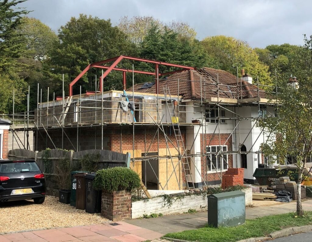 Traditional hand-cut roof installation in Brighton, demonstrating skilled carpentry by Procut Carpentry.