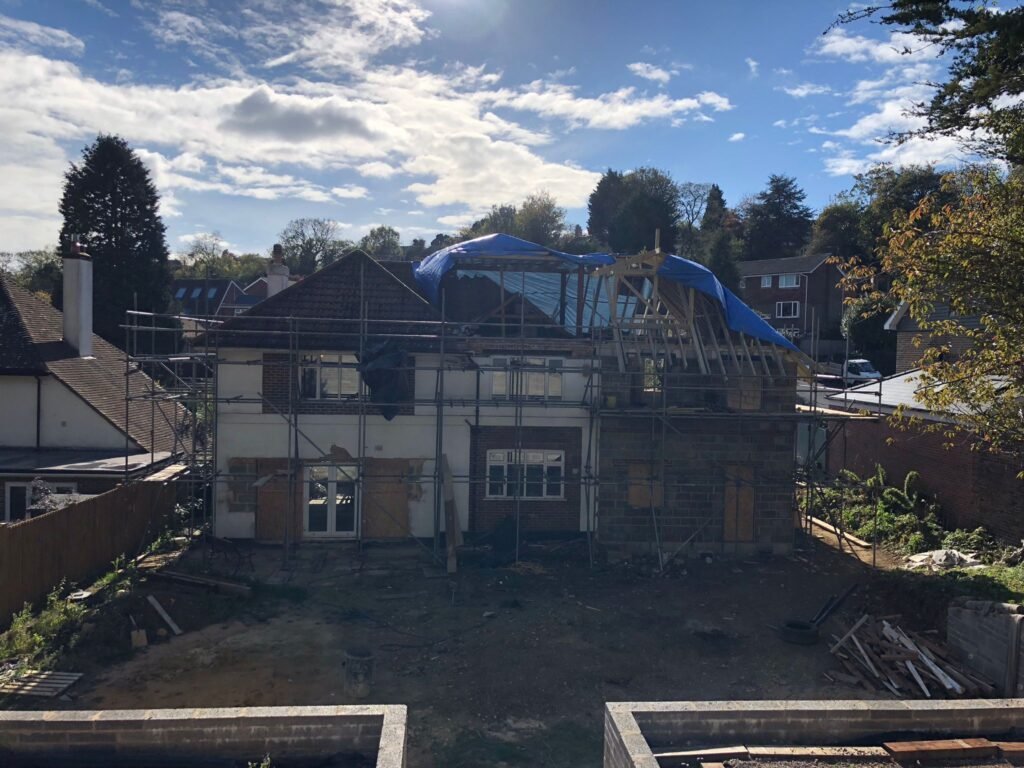 Crafting a bespoke hand-cut roof for a Brighton property, showcasing the precision and attention to detail from Procut Carpentry.