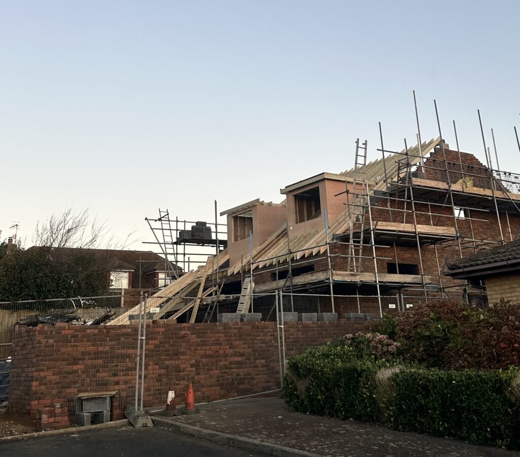 Installation of hipped roof dormers on Peacehaven new build by Procut Carpentry