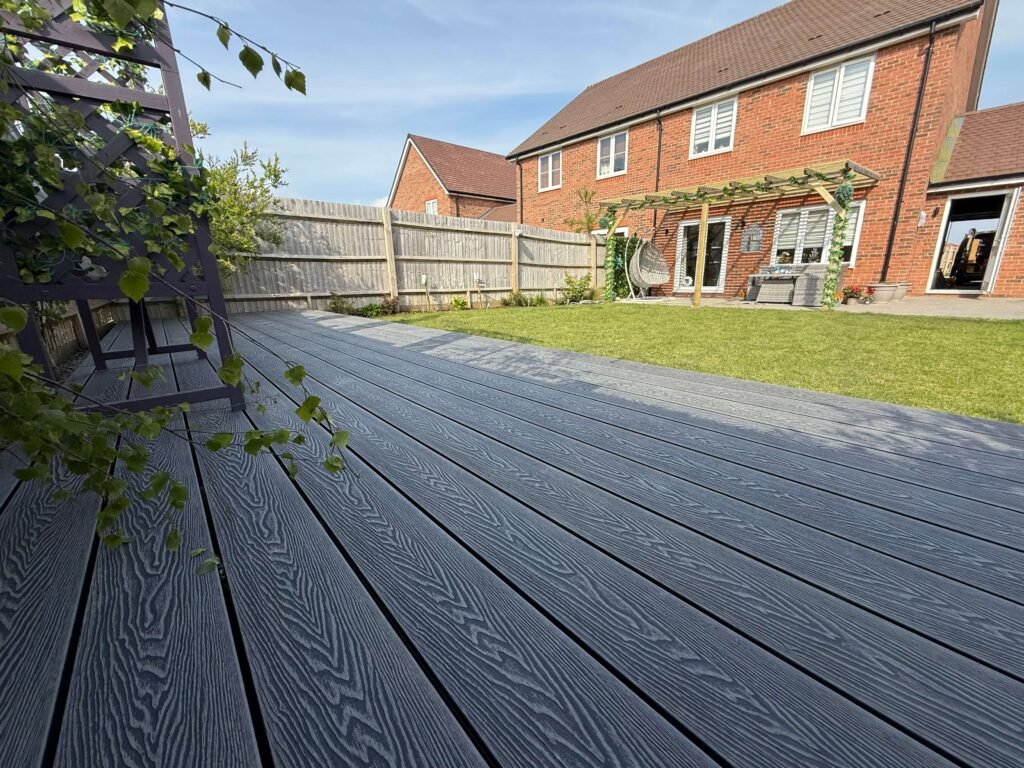 Precision installation of composite decking in Lancing by Procut Carpentry.