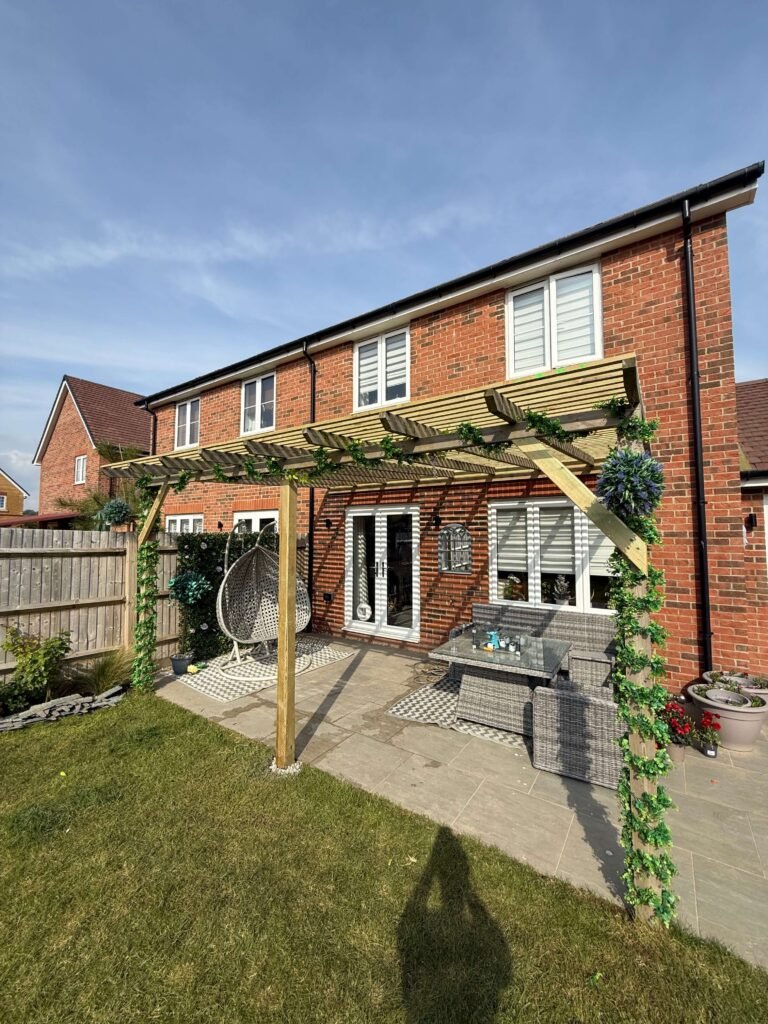 Intricate craftsmanship displayed in composite decking project in Lancing.