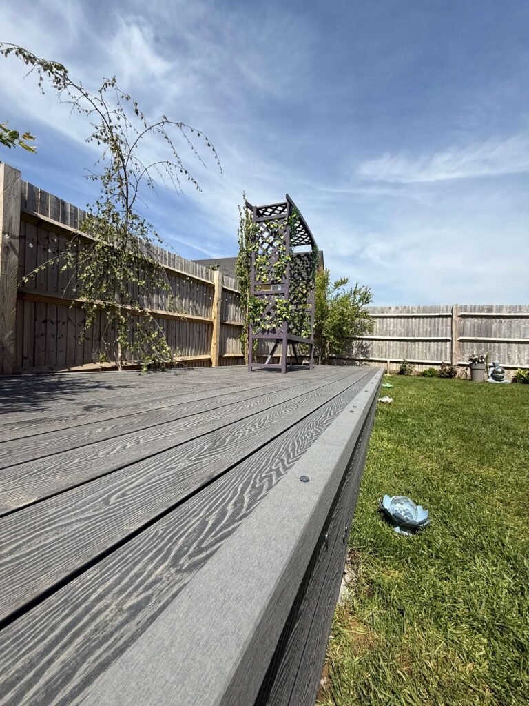 Expertly installed composite decking in Lancing, showcasing Procut Carpentry's craftsmanship.