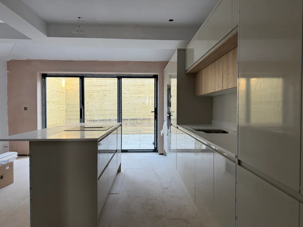 Well-planned kitchen layout maximizing space and usability.